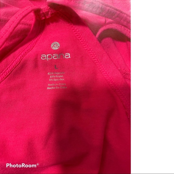 Apana pink exercise outdoor top. Bright pink size large strap back - Picture 6 of 6